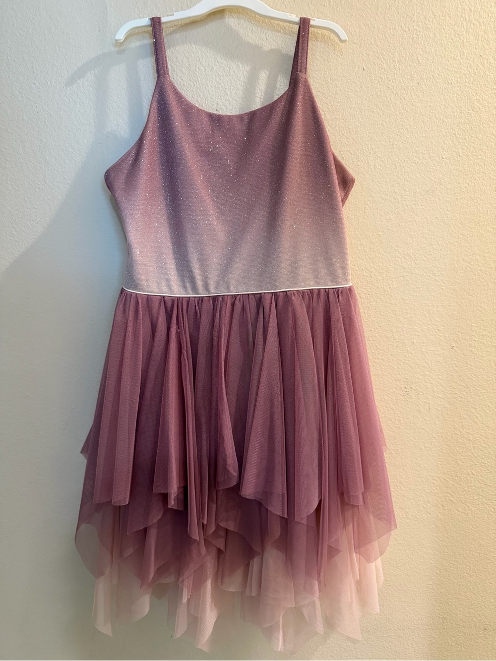 Girls Cat & Jack Two-Tone Pink Sparkle Tulle Dress Size 10/12